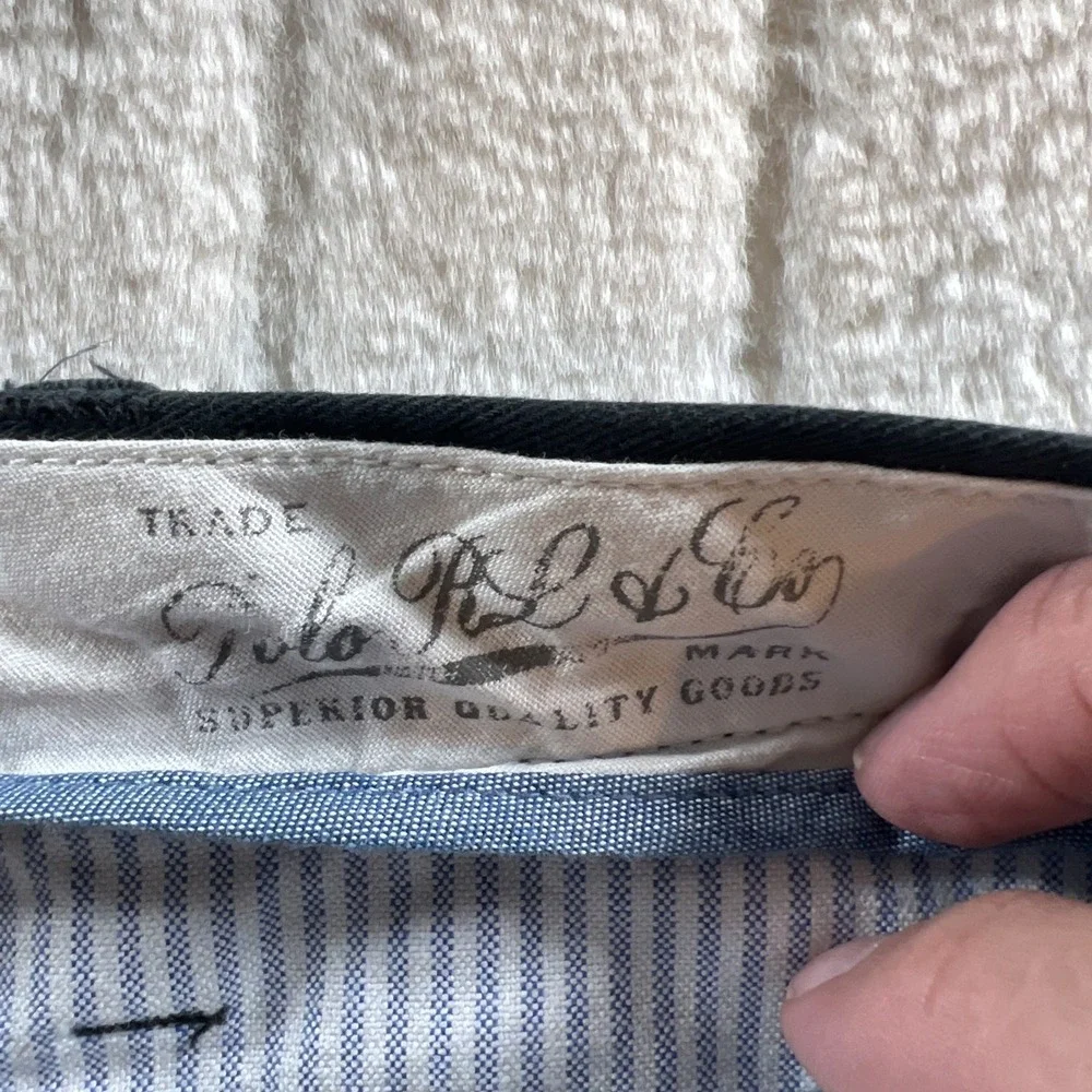 Polo Ralph Lauren Mens Classic Fit Chino Pants Black 38/33